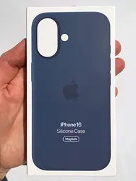 Оригінальний силіконовий чохол для iPhone 16 Apple Silicone Case with MagSafe Denim MYY23ZM/A - мініатюра 3