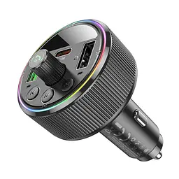 АЗП з FM-модулятором HOCO E82 Guerrero PD30W+QC3.0 car BT FM transmitter Black - мініатюра 5