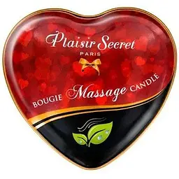 Масажна свічка серце Plaisirs Secrets Natural (35 мл) - мініатюра 2