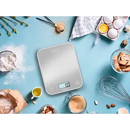 Ваги кухонні Tefal Optiss 5 кг скло AAAx2 в комплекті сріблясті (BC50U4V0) - мініатюра 9