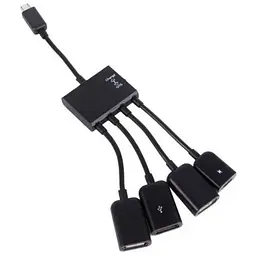 Концентратор Lapara LA-MicroUSB-OTG-HUB black
