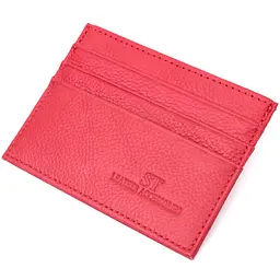 Яскравий кард-кейс із натуральної шкіри ST Leather 22445 червоний