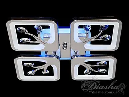 Сучасна стельова LED-люстра в передпокій Diasha S8157/4HR LED 3color — хром, 85 Вт, 37×37 см - мініатюра 4