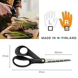 Ножиці кухонні Fiskars Functional Form зазубрені 21 см (1074545) - мініатюра 2