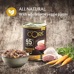 Консерви для собак Wellness CORE 95% Duo Protein Chicken with Duck with Carrots з куркою та качкою - мініатюра 2