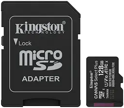 Карта пам'яті microSD 128GB C10 UHS-I A1 V10 R150MB/s + SD Kingston teh0013297