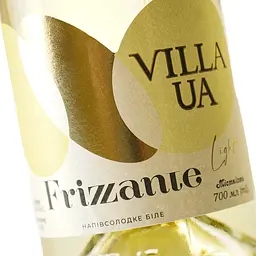 Напій винний Villa UA Frizzante Light газований напівсолодкий білий 6-8.5% 0.7 л - мініатюра 5