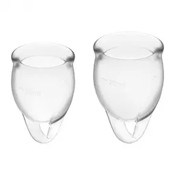 Satisfyer Feel Confident Menstrual Cup - Менструальні чаші, 15 та 20 мл (прозорі)