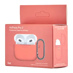 Чохол Silicone Case 1,2mm for AirPods Pro 2 Red - мініатюра 2