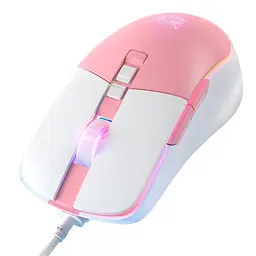 Комп'ютерна мишка Onikuma ігрова C16 з RGB підсвіткою 7200 DPI 8 кнопок дротова для ПК і ноутбука рожева - мініатюра 2