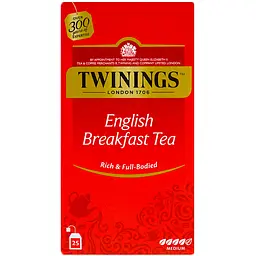 Чай чорний Twinings English Breakfast 50 г (25 шт. х 2 г) (109138)