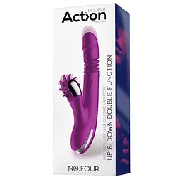 Вібратор Action No.Four Down Double Function 2.0, 24 см (фіолетовий) - мініатюра 5