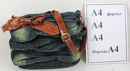 Жіноча джинсова сумка Fashion Jeans6012 Темно-синя - мініатюра 6
