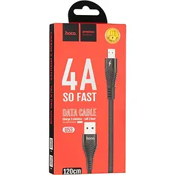 USB Cable Hoco U53 4A Flash MicroUSB Black 1.2m - мініатюра 8