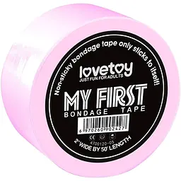 Бондажна стрічка Lovetoy My First Bondage Tape 15 м світло-рожевий