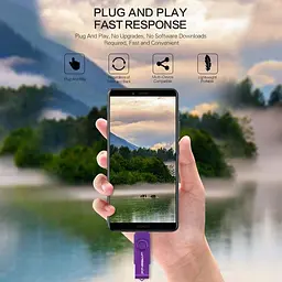 USB-флеш-накопичувач Wansenda 3 в 1, 128 ГБ, флеш-накопичувач типу C + Micro USB + USB 3.0, картка пам'яті Photo Memory Stick - мініатюра 6