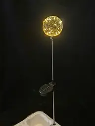 Садовий світильник SunLamp на сонячній батареї — куля 20 см, 20 LED, тепло-біле світло, 2 шт. - мініатюра 5
