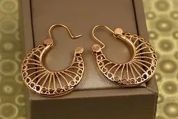 Сережки коромисла Xuping Jewelry Патрина 3.1 см золотисті - мініатюра 2