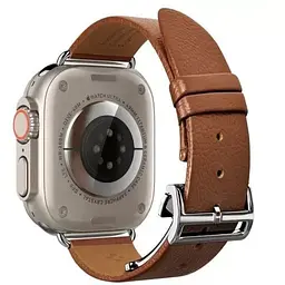 Шкіряний ремінець Spigen Enzo Classic Brown для Apple Watch 49mm/45mm/44mm (AMP06927) - мініатюра 3
