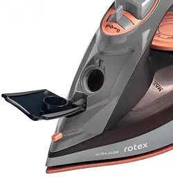 Прасувальна праска Rotex RIC41-C Ultra Glide Керамічне покриття 2400Вт Резервуар 220мл Чорний/Помаранчевий - мініатюра 4