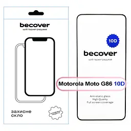Скло захисне BeCover 10D Motorola Moto G86 Black (713743) - мініатюра 2