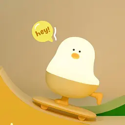 Нічний світильник DK L63 Chicken on a Skateboard White-Yellow [151672] - мініатюра 4