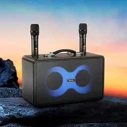 Караоке — акустика Hoco ha8 Ave wireless dual-mic outdoor бездротова з 2 мікрофонами - мініатюра 7