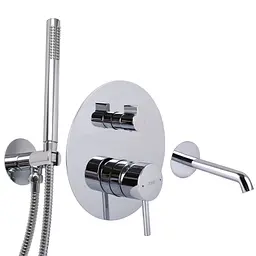 Змішувач для ванни вбудований TOPAZ LOFT TLF 32202-H39-C одноважільний хромований з ручною лійкою для душу