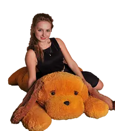 М'яка іграшка собака Alina Тузик 90 см медова - мініатюра 3