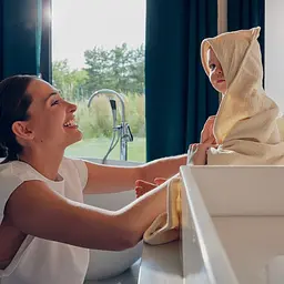 Рушник з капюшоном Lionelo Muslin Hooded Towel Green Forest 80х80 см - мініатюра 6