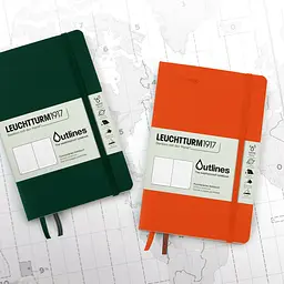 Блокнот Leuchtturm1917 Outlines, Paperback (B6+), Помаранчевий, Крапка (363019) - мініатюра 3