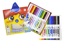 Набір водяних фломастерів MARCO Super Washable, 24 кольори, легко змиваються з одягу та стін (1630-24CB)