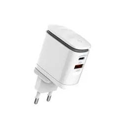 Зарядний пристрій Ldnio A2423C USB/ Type-C QC PD 25W нічник білий + кабель Type-C to Lightning - мініатюра 3