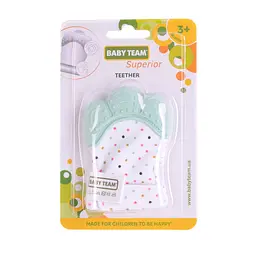 Дитячий прорізувач-рукавичка Baby Team 4090_бірюзовий - мініатюра 2