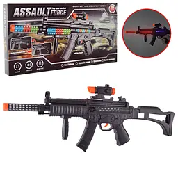 Автомат іграшковий MP5 зі світлом та звуком JL666-14, на батарейках, 2 варіанти прикладу, для хлопчиків від 5 років - мініатюра 4