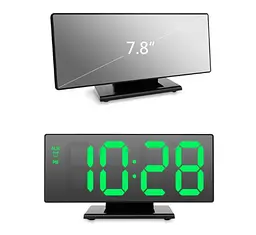 Настільний LED годинник DS-3618L із зеленим підсвічуванням - мініатюра 4