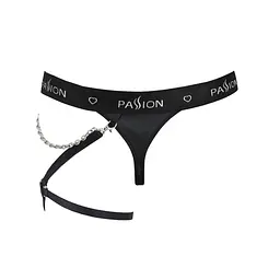 Чоловічі трусики танга з підв’язкою Passion 058 THONG BILL S/M Black - мініатюра 6