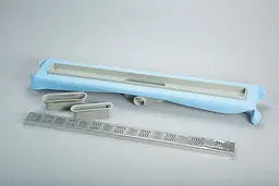 Душовий канал з горизонтальним фланцем Maxiflow Standart Line 80 см решітка Хвиля (4022.TY050K.080.1) - мініатюра 3
