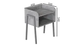 Тумба модульна Ferrum-decor Джузі 540x450x320 метал Сірий ДСП Бетон 16 мм (FRD-102988) - мініатюра 3