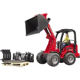 Іграшкова машинка Bruder Міні-навантажувач Schaffer Compact 2630 з фігуркою та аксесуарами 1:16 (02191) - мініатюра 4