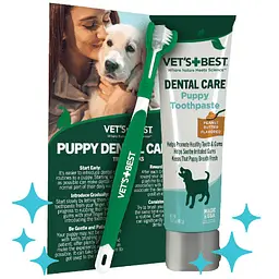Набір для гігієни ротової порожнини цуценят Vet's Best Dental Care Puppy Toothpaste 103 мл vb00119 - мініатюра 2
