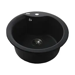 Гранітна мийка Globus Lux ORTA графiт 485мм-А0001 - мініатюра 3