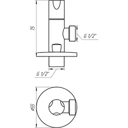 Кран напівобертовий кутовий Solomon 1/2″х1/2″ 9081 000004145 - мініатюра 5