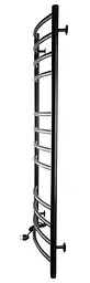 Електрична рушникосушка Unio LDE EL 1200-500-12 BLK Драбинка Дуга Еліт чорна, Чорний матовий, Ліве, Механічний - мініатюра 3