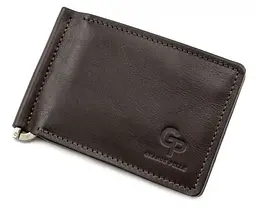Чоловічий шкіряний затискач для грошей GRANDE PELLE 12х8х1 см acs0024474