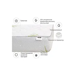 Наматрацник MirSon №1031 Alberto Bamboo Aloe Vera 140х200 см (2200001504295) - мініатюра 4