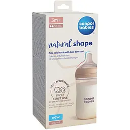 Пляшечка антиколікова Canpol babies Natural Shape з соскою Dual-zone 260 мл (35/401) - мініатюра 5