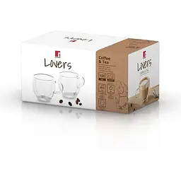 Набір скляних чашок Bergner Coffee & Tea Lovers 100 мл 2 шт. (BG-20114-MM) - мініатюра 3