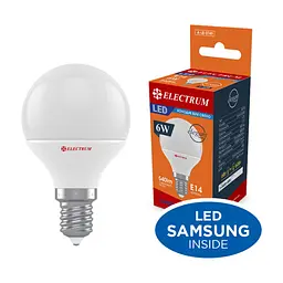 Лампочка Electrum D45 6W PA LB-33 Elegant Е14 4000K (A-LB-0749.)