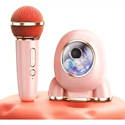 Портативна акустика DK MC-009 + 1 мікрофон Pink [115809] - мініатюра 3
